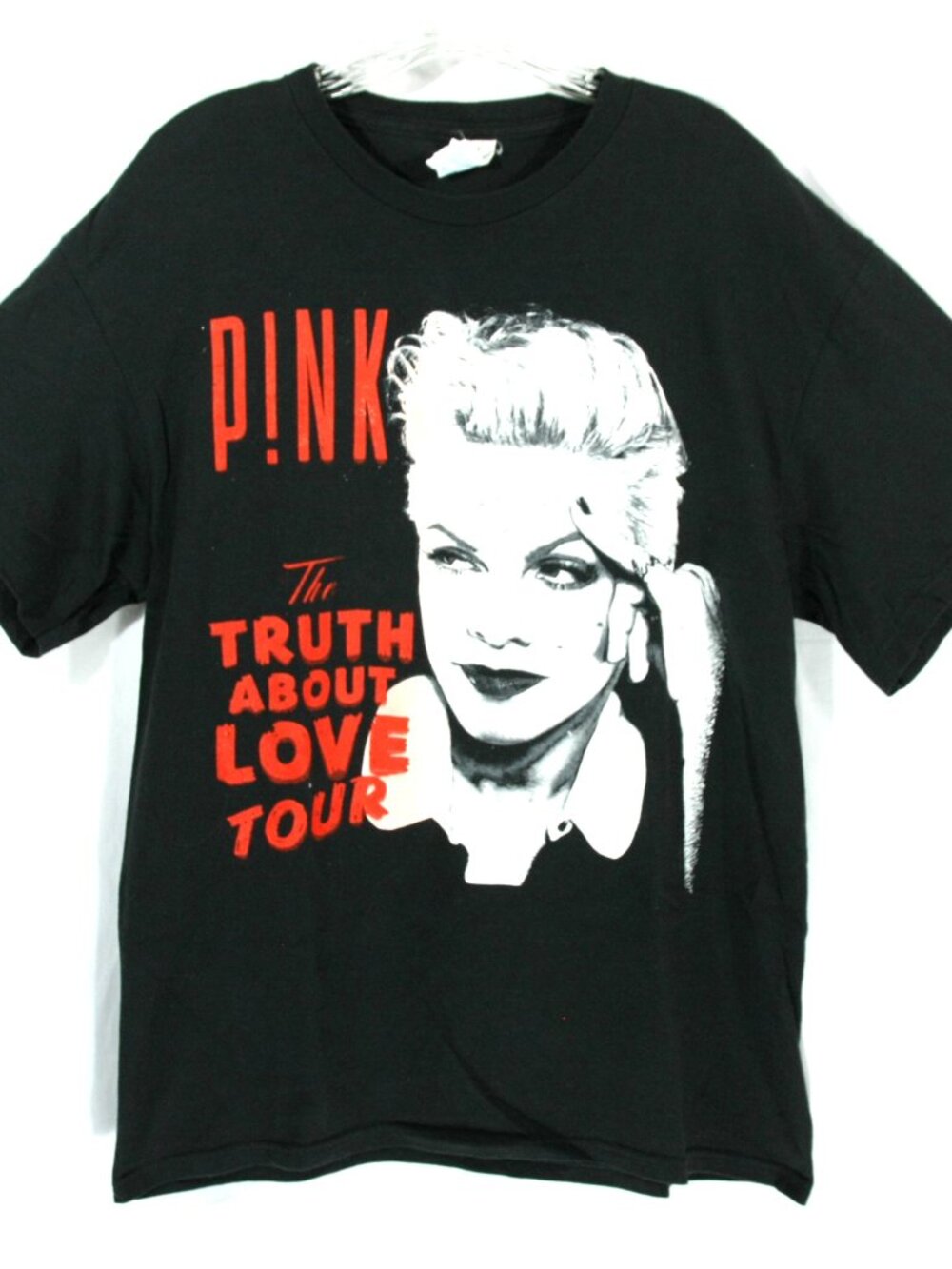 Pink Truth About Love Tour Concert Delta Pro Weight Cotton T Shirt Black L 2013